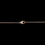 14K Yellow Gold Bezel Set Diamond Necklace, 18 Inches