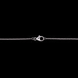 14K White Gold Double Diamond Necklace, 18 Inches