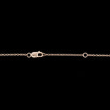 14K Yellow Gold Baguette And Round Diamond Circle Necklace, 18 Inches