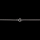 Platinum Emerald Cut Diamond Halo Pendant With 17.75 Inch Cable Chain