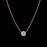 14K Yellow Gold 0.84ctw Bezel Set Diamond Necklace, 18 Inches