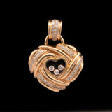 18K Yellow Gold Chopard Happy Diamonds Heart Pendant