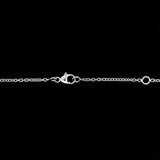 18K White Gold Marquise And Round Diamond Station Necklace
