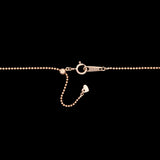 14K Yellow Gold Seven Station Diamond Clover Necklace, Adjustable 18 Inch Chain