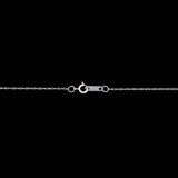 14K White Gold Illusion Set Diamond Pendant With 18 Inch Chain