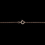 14K Yellow Gold Paperclip Link Necklace With Diamond Accent