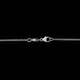 18K White Gold Diamond Illusion Set Pendant With Diamond Halo, 15 Inches