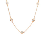 18K Yellow Gold Sixteen 3.05ctw Diamond Station Necklace, 20 Inches