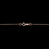 14K Yellow Gold Garnet And Diamond Pendant With 18 Inch Chain