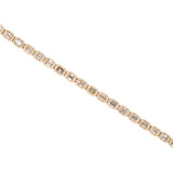 14K Yellow Gold 4.70ctw Emerald Cut Diamond Line Bracelet