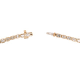 14K Yellow Gold 4.70ctw Emerald Cut Diamond Line Bracelet