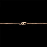 14K Yellow Gold Diamond Halo Necklace With 18 Inch Chain