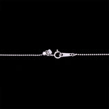 14K White Gold Thirteen Diamond Station Necklace, 18 Inches