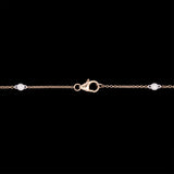 14K Yellow Gold Necklace With Diamond Oval Links, 18 Inches