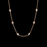 14K Yellow Gold 1.00ctw Diamond Statin Necklace, 20 Inches