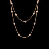 14K Yellow Gold 3.50ctw Diamond Station Necklace, 36 Inches