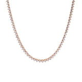 14K Yellow Gold 6.35ctw Diamond Line Necklace, 18 Inches