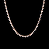 14K Yellow Gold 6.35ctw Diamond Line Necklace, 18 Inches