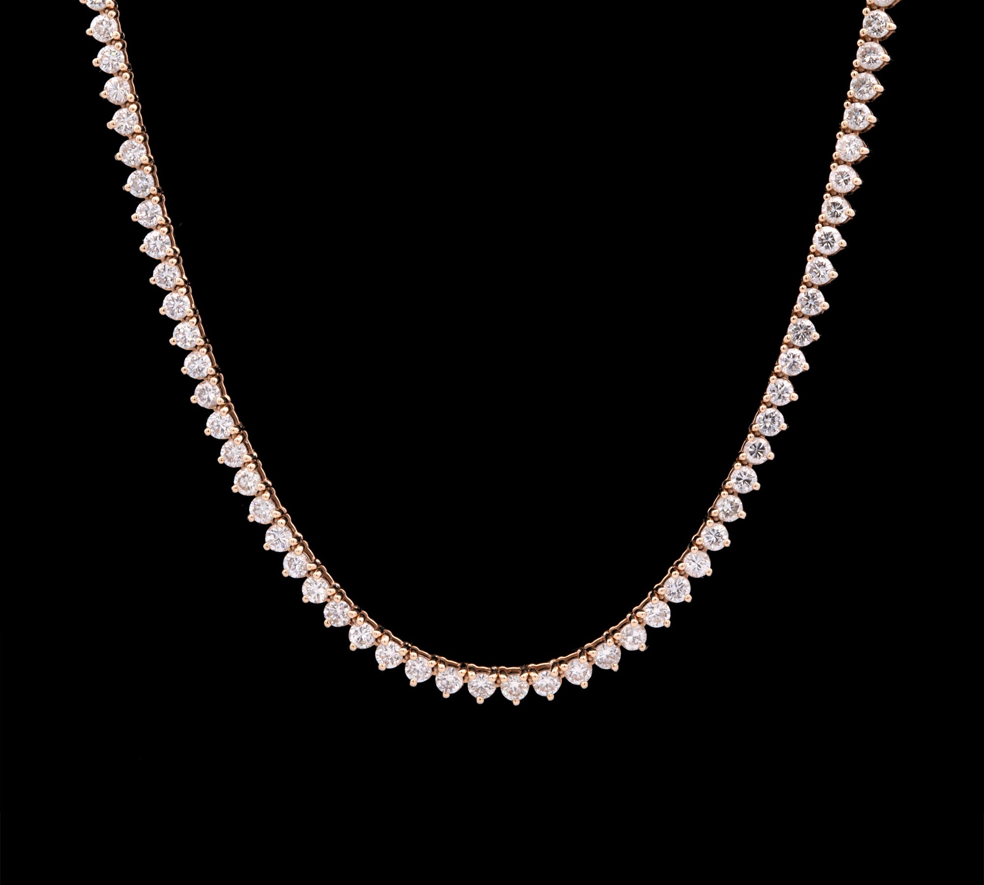 14K Yellow Gold 6.00ctw Diamond Line Necklace