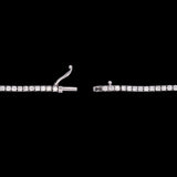 14K White Gold 7.14ctw Diamond Line Necklace, 18 Inches