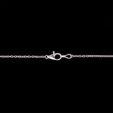 14K White Gold Graduated Diamond Necklace, 17 Inches.