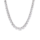 Platinum "Tiffany & Co." 27.00ctw Graduated Diamond Necklace, 15 Inches