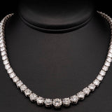 Platinum "Tiffany & Co." 27.00ctw Graduated Diamond Necklace, 15 Inches