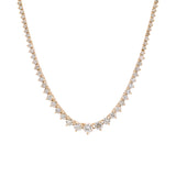 14K Yellow Gold Graduated 5.36ctw Diamond Line Necklace