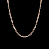 14K Yellow Gold 6.17ctw Diamond Line Necklace