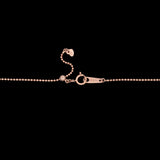 14K Rose Gold Thirteen Diamond Station Necklace, 18 Inches