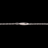 18K White Gold "Buccellati" Diamond Maltese Cross On 15.25 Inch Rope Chain