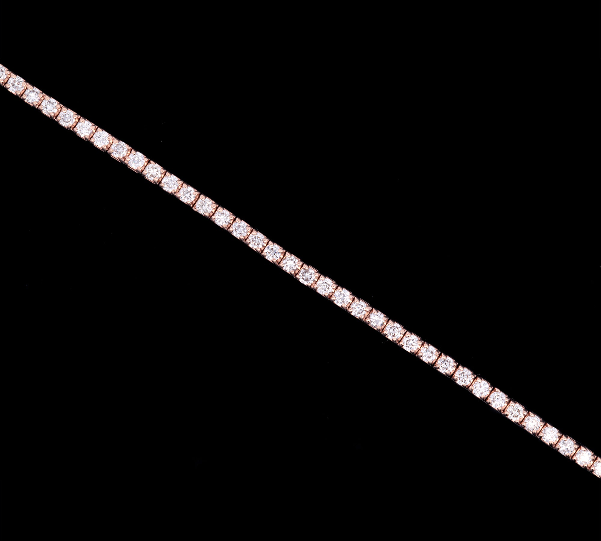 14K Rose Gold 2.00ctw Diamond Tennis Bracelet