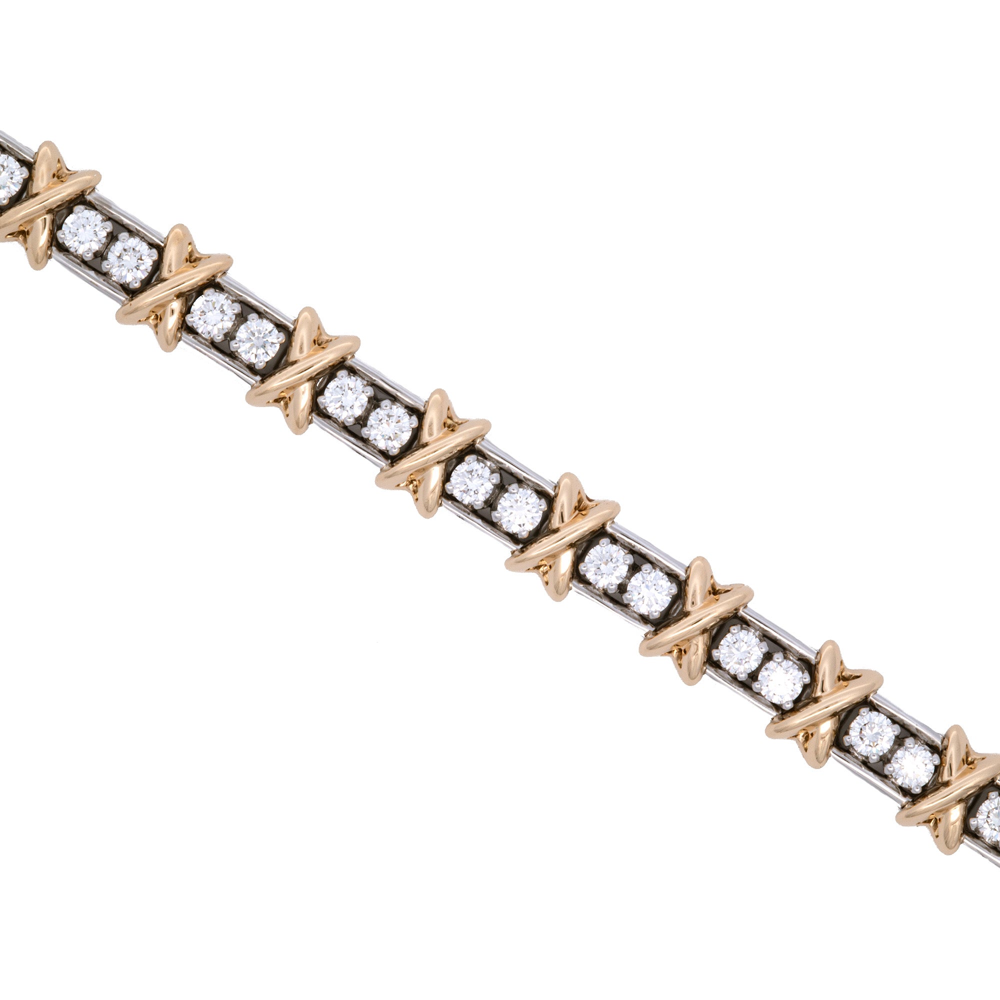 Tiffany & Co. Diamond Tennis Bracelet 18k Yellow Gold