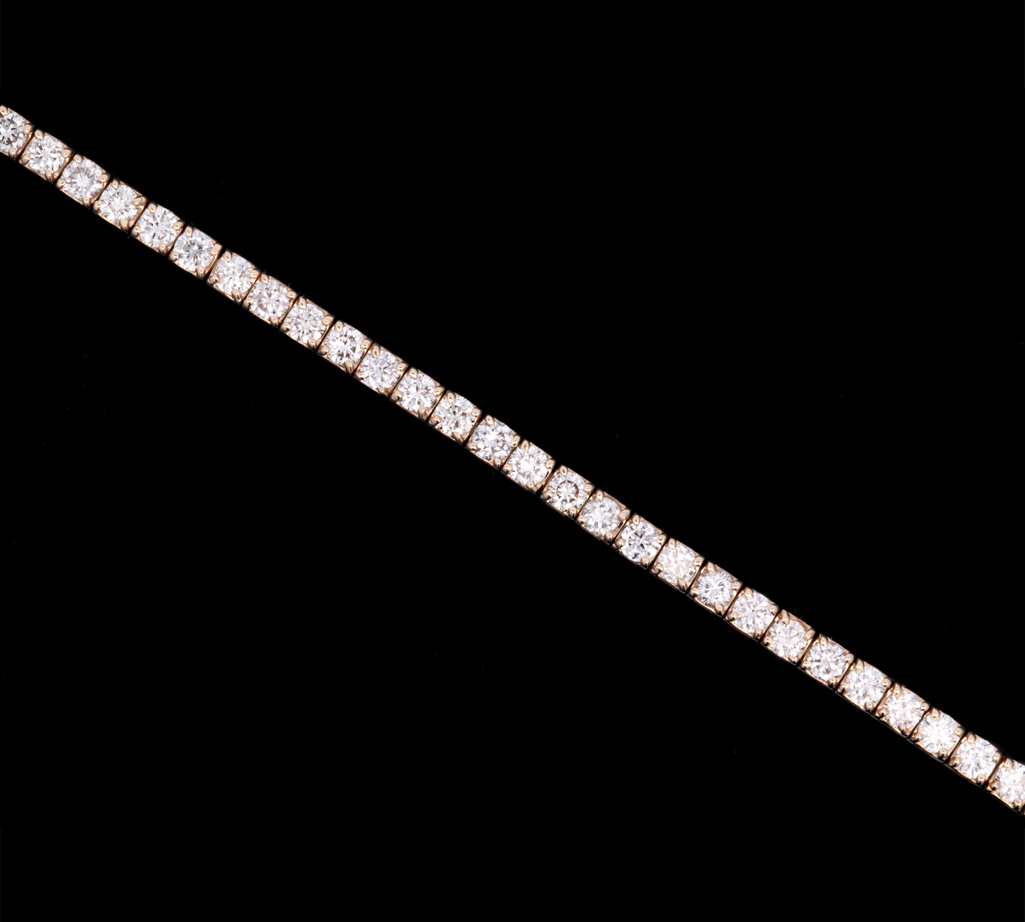 14K Yellow Gold 4.00ctw Diamond Line Bracelet