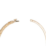 14K Yellow Gold Clover Diamond Bangle Bracelet