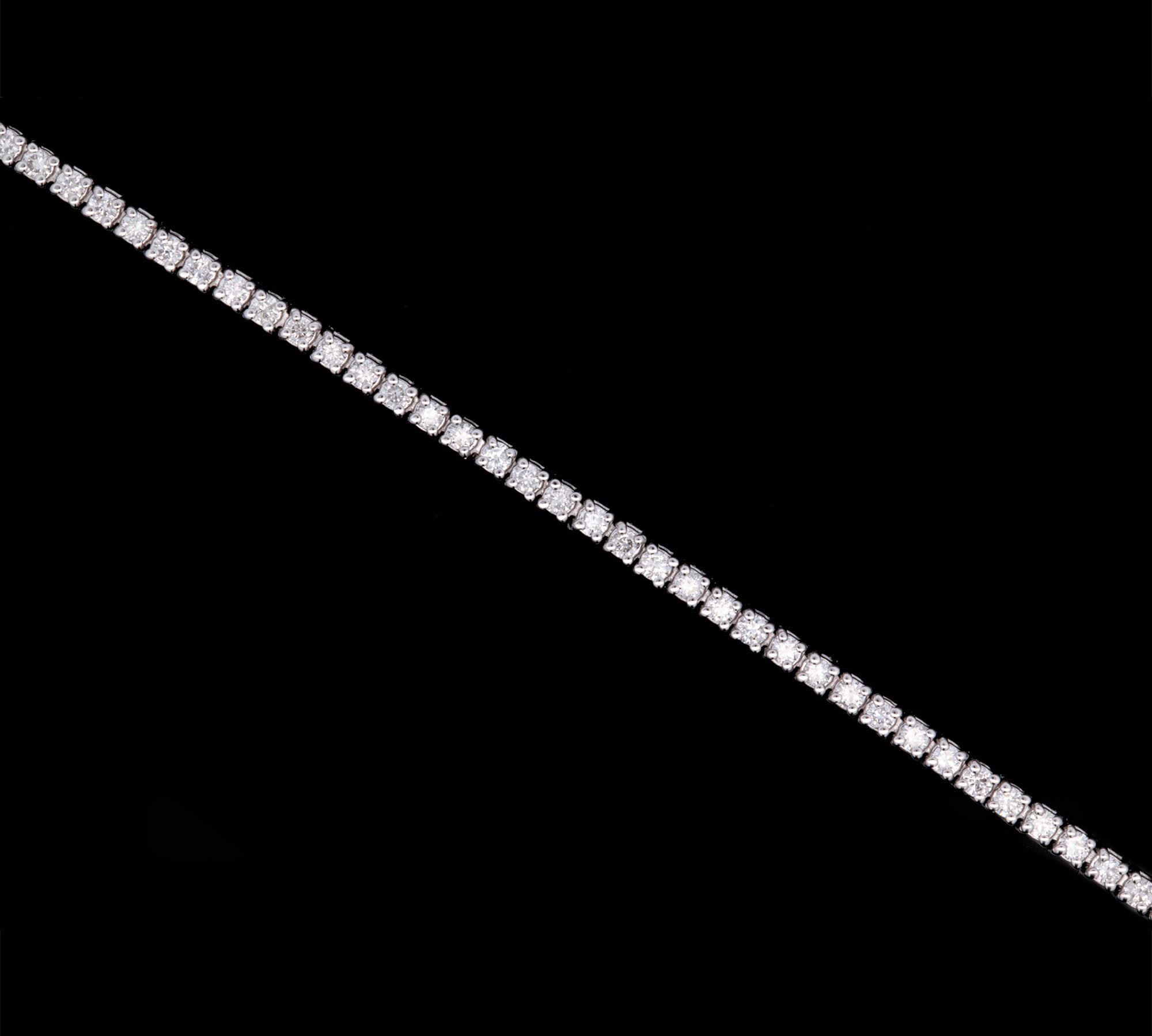 14K White Gold 1.50ctw Round Diamond Tennis Bracelet, 7 Inches