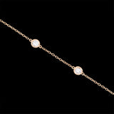 14K Yellow Gold 1.00ctw Diamond Station Bracelet