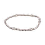 18K White Gold Diamond Line Bracelet