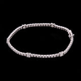 18K White Gold Diamond Line Bracelet