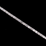 18K White Gold 7.35ctw Emerald Cut Diamond Line Bracelet