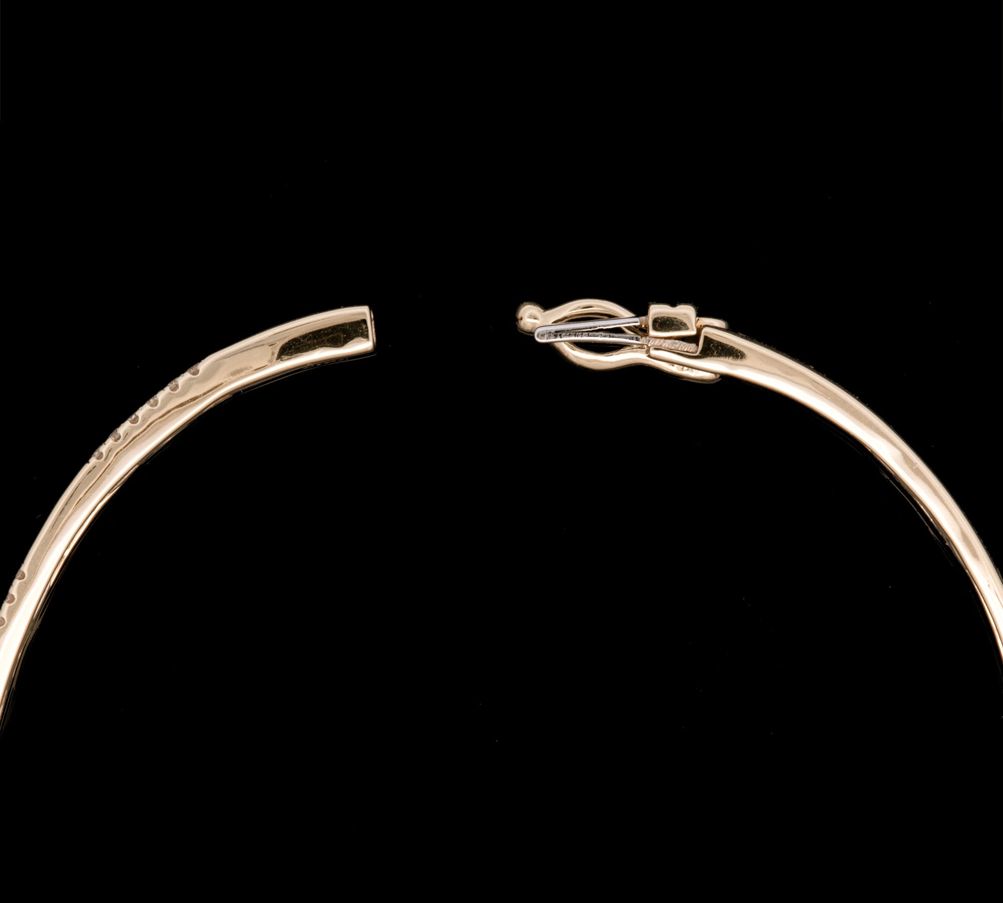 14K Yellow Gold Diamond Bangle Bracelet