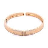 18K Yellow Gold Diamond Bangle Bracelet