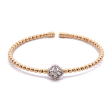 18K Yellow Gold Flexible Diamond Bracelet