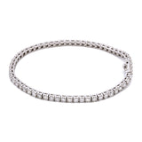 14K White Gold 5.00ctw Diamond Line Bracelet