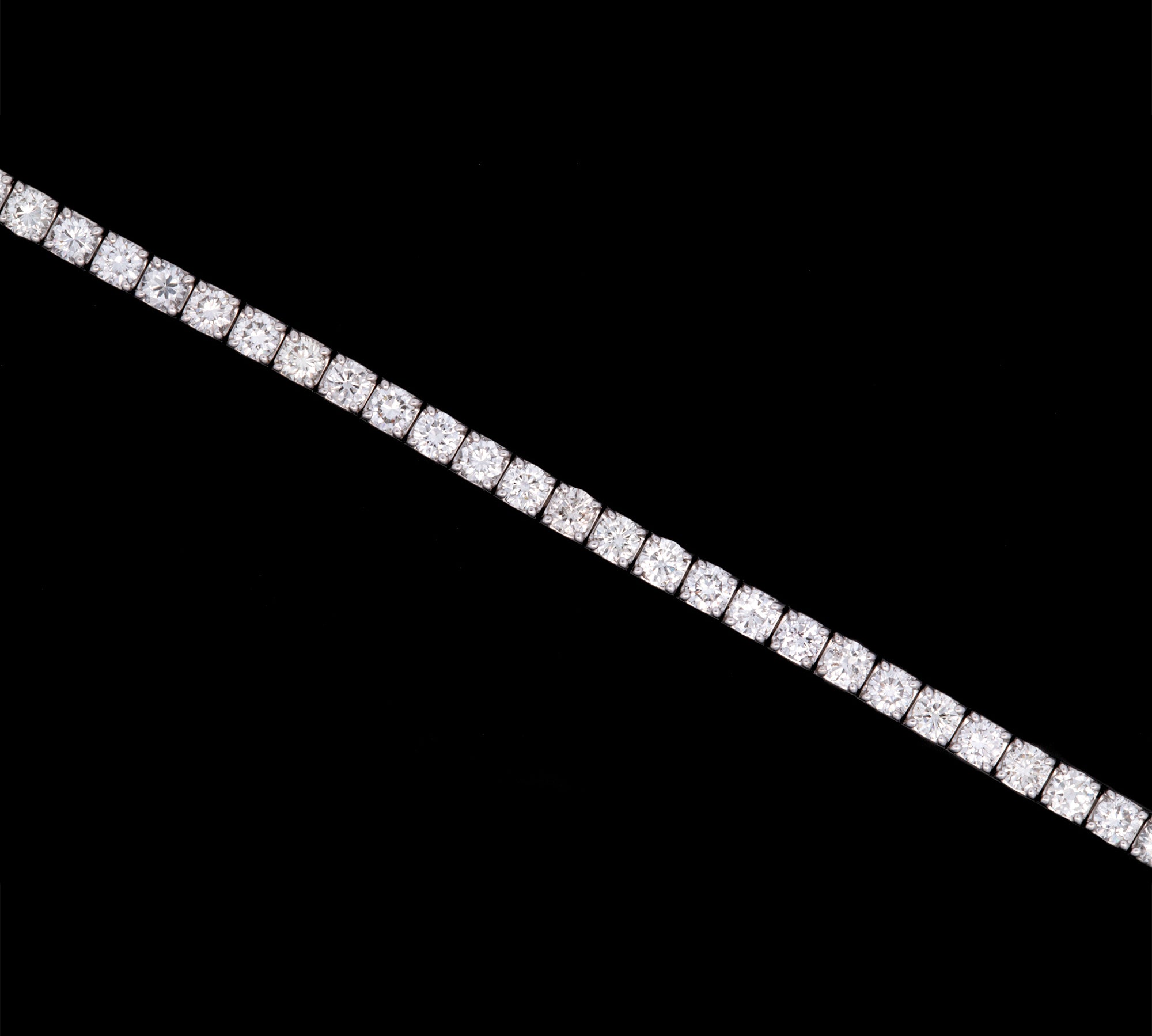 14K White Gold 5.00ctw Diamond Line Bracelet