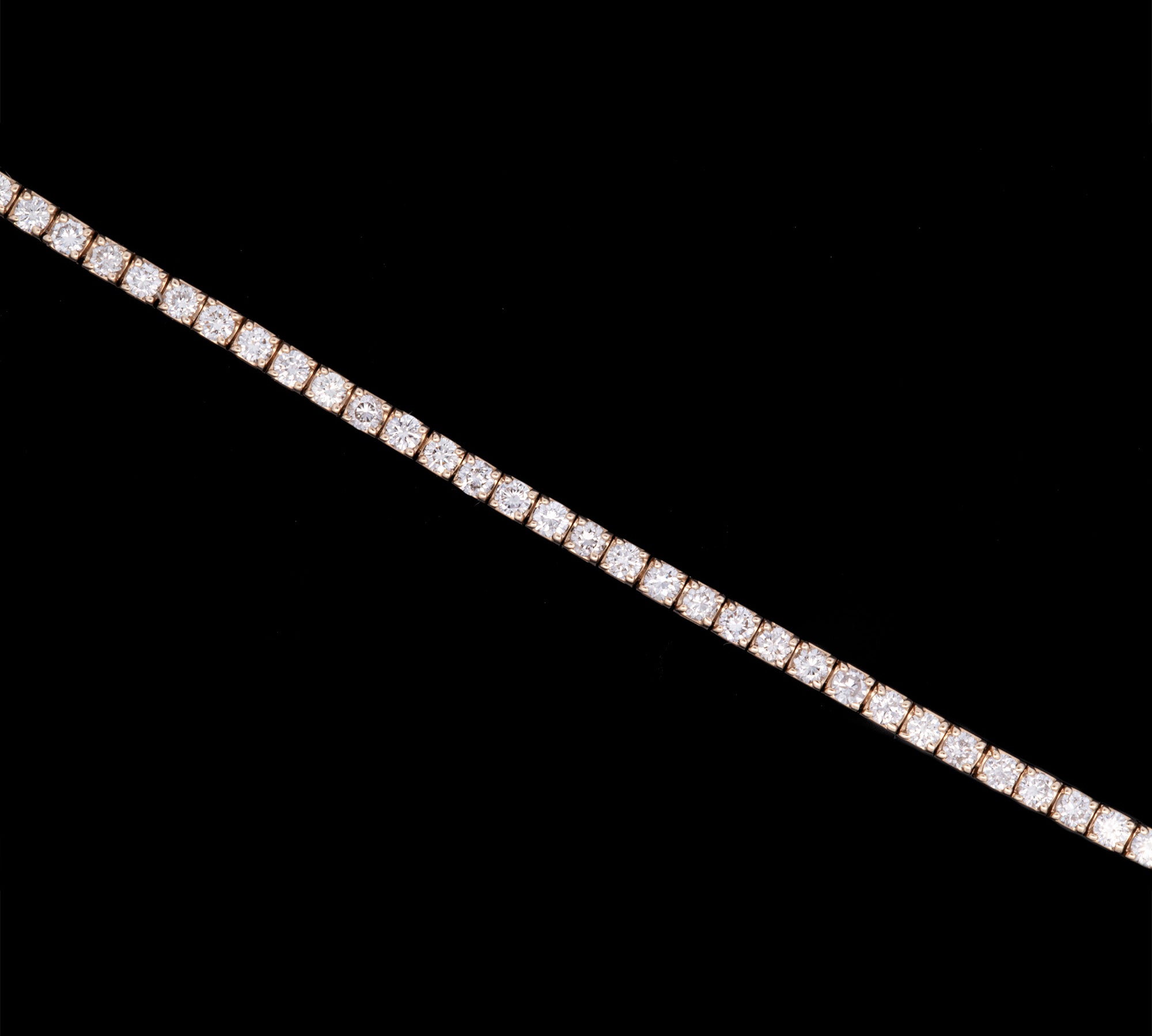 14K Yellow Gold 3.00ctw Diamond Line Bracelet