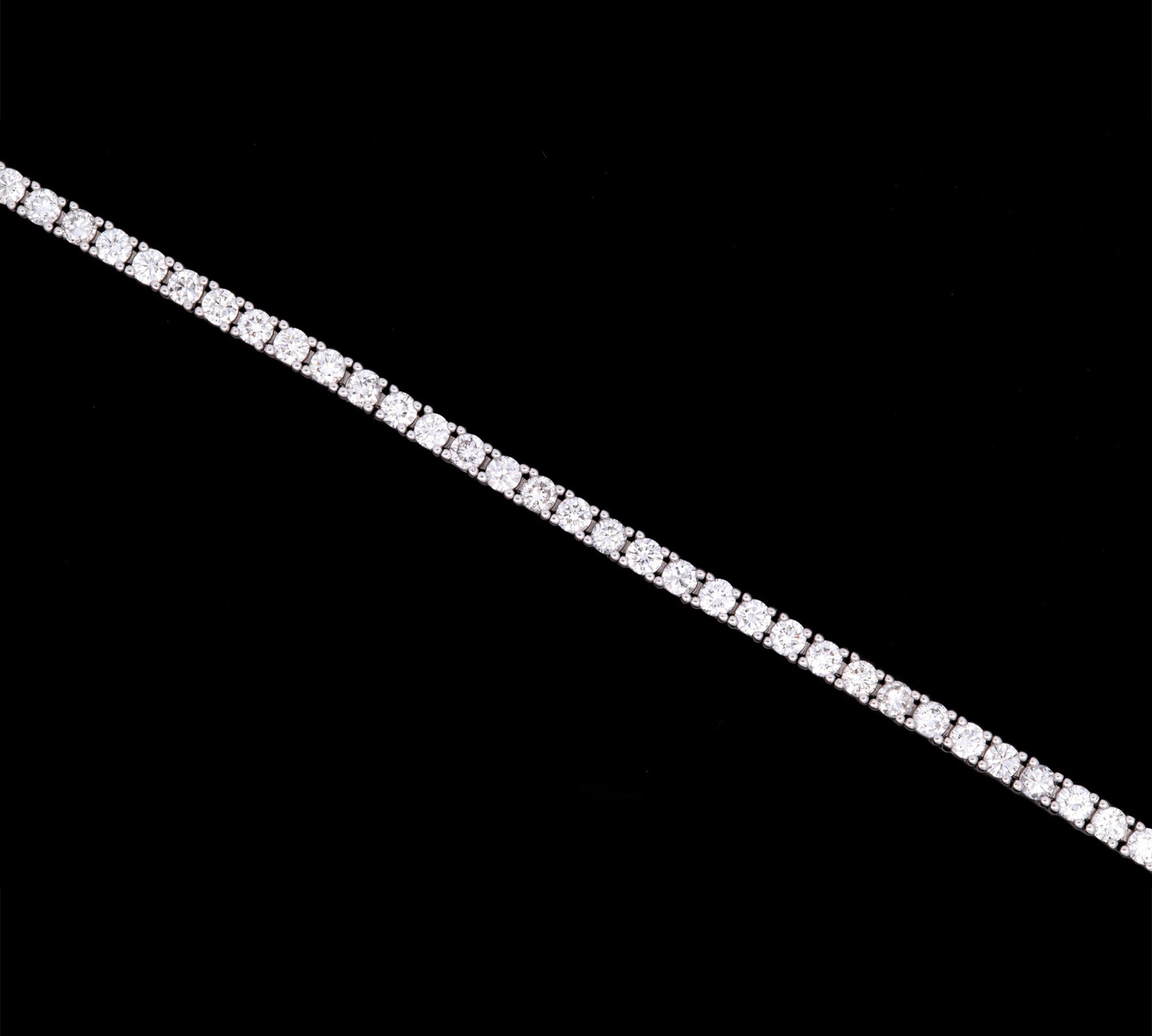 14K White Gold 3.00ctw Diamond Line Bracelet