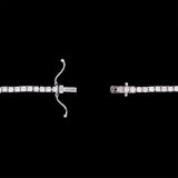 14K White Gold 3.00ctw Diamond Line Bracelet