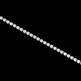 14K White Gold Three Prong 3.00ctw Diamond Line Bracelet, 7 Inches