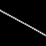 14K White Gold Three Prong 4.00ctw Diamond Line Bracelet, 7 Inches